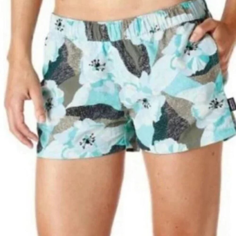 Patagonia | Turquoise Blue Barely Baggies Swim or Active Shorts | Size Small